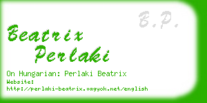 beatrix perlaki business card